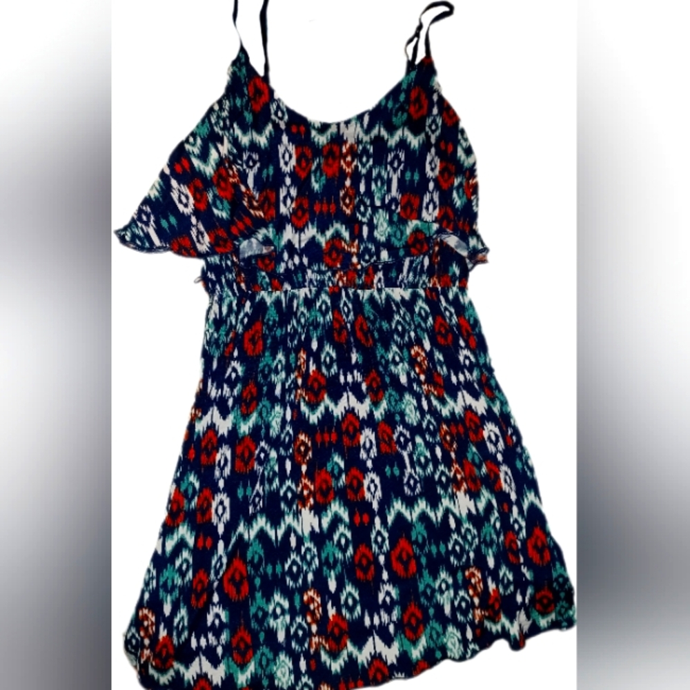 Trixxxi Thin Spagetti Strap Mini Dress With Fabric Overlay Size Small